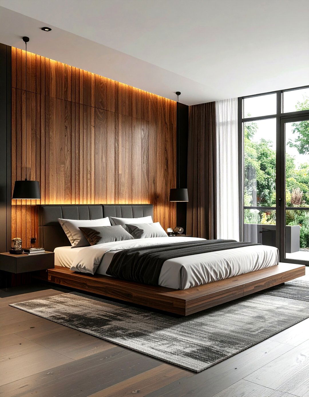 Modern Slat Wall - 30 bedroom molding ideas