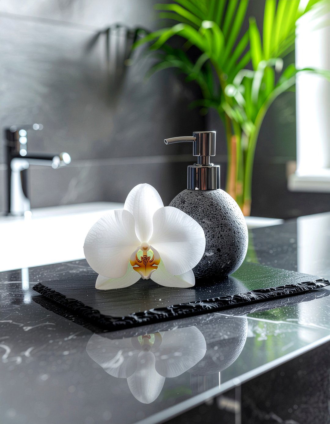 Modern Slate Tray - 30 bathroom tray ideas