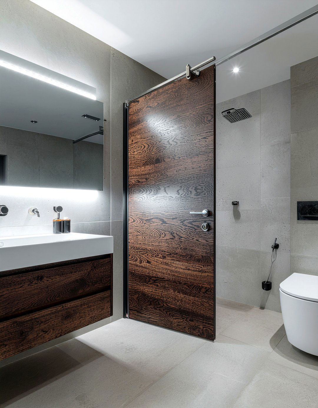 Modern Sliding Bathroom Door - 30 bathroom door ideas