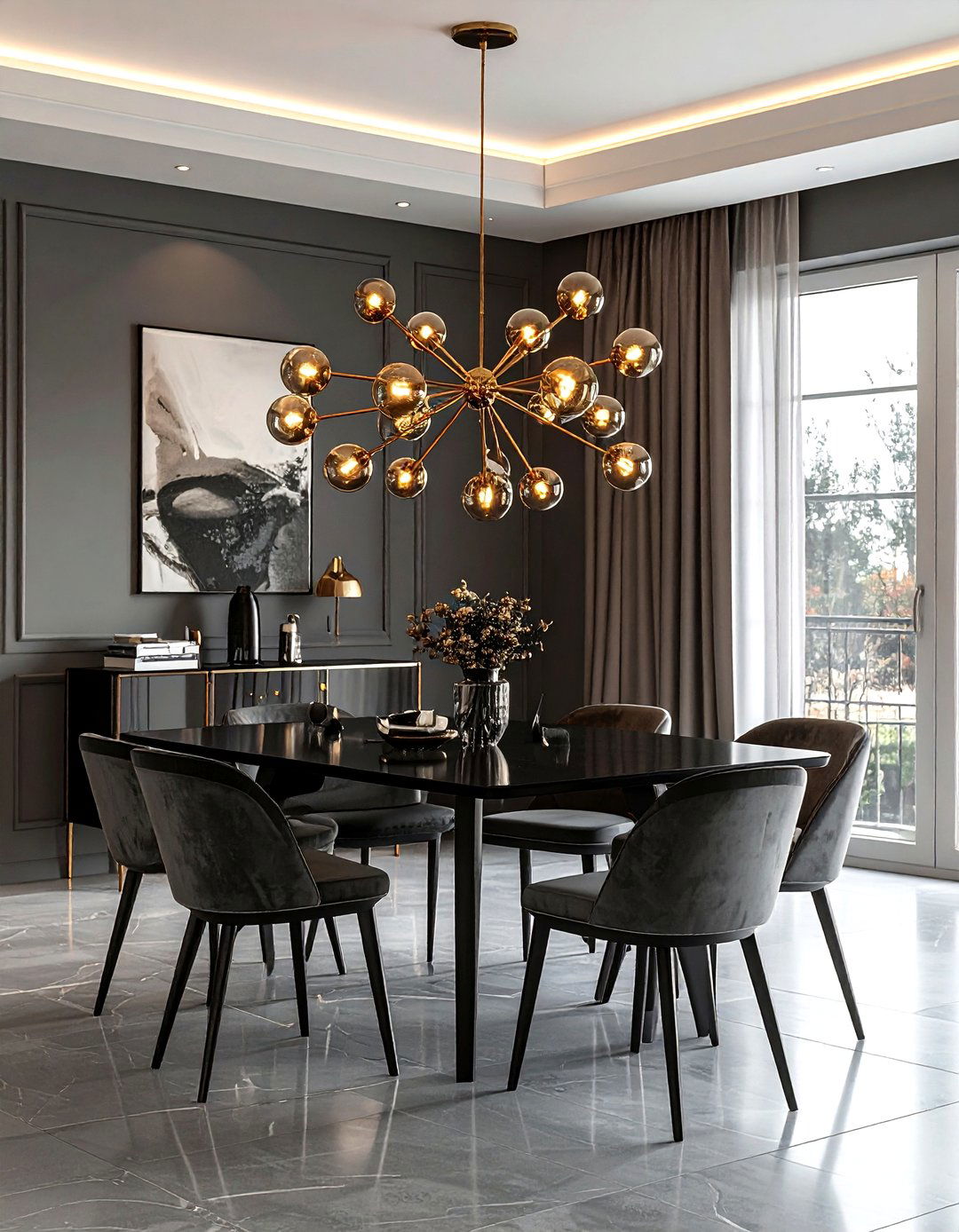 Modern Sputnik Chandelier - 30 dining room task lighting ideas