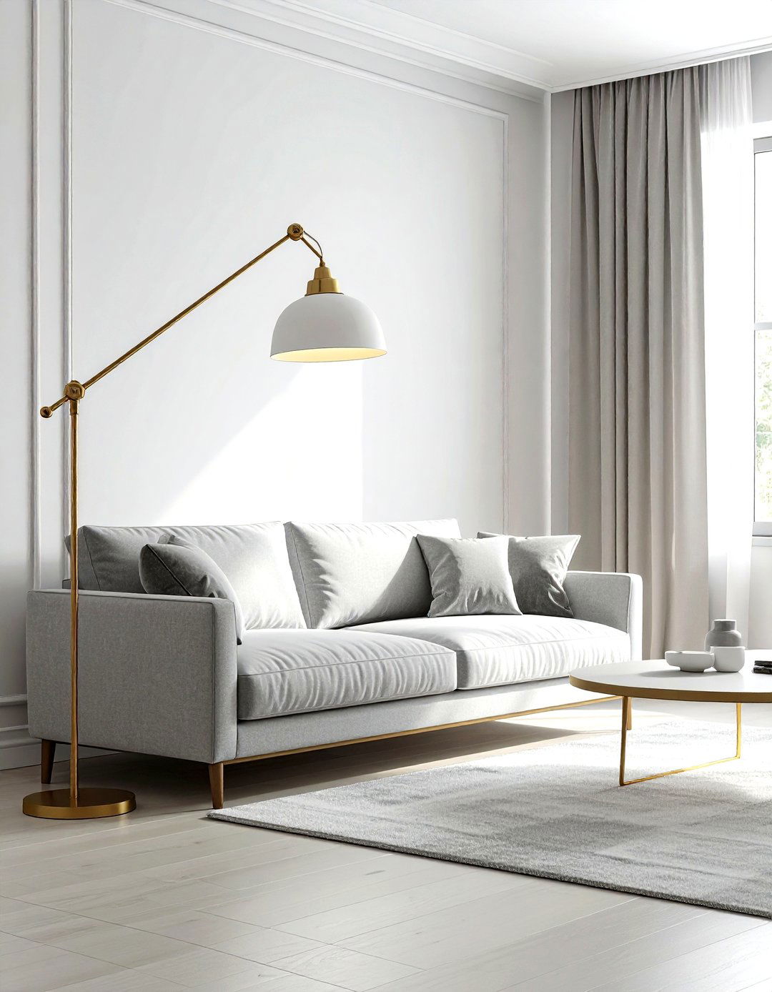 Modern Swing Arm Lamp - 30 living room task lighting ideas