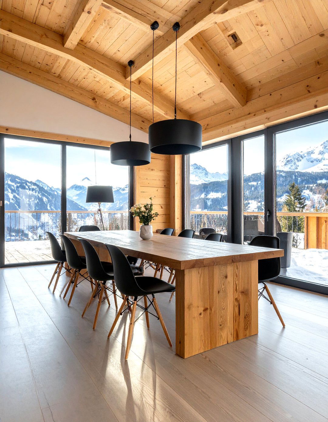 Modern Swiss Chalet - 30 Swiss dining room ideas