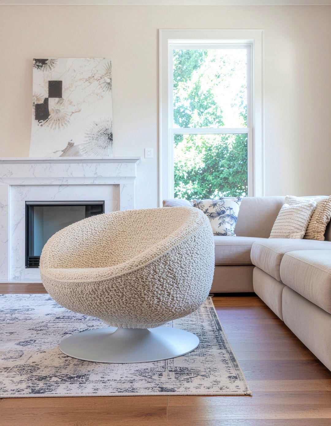 Modern Swivel Ball Chair - 30 living room ball chair ideas