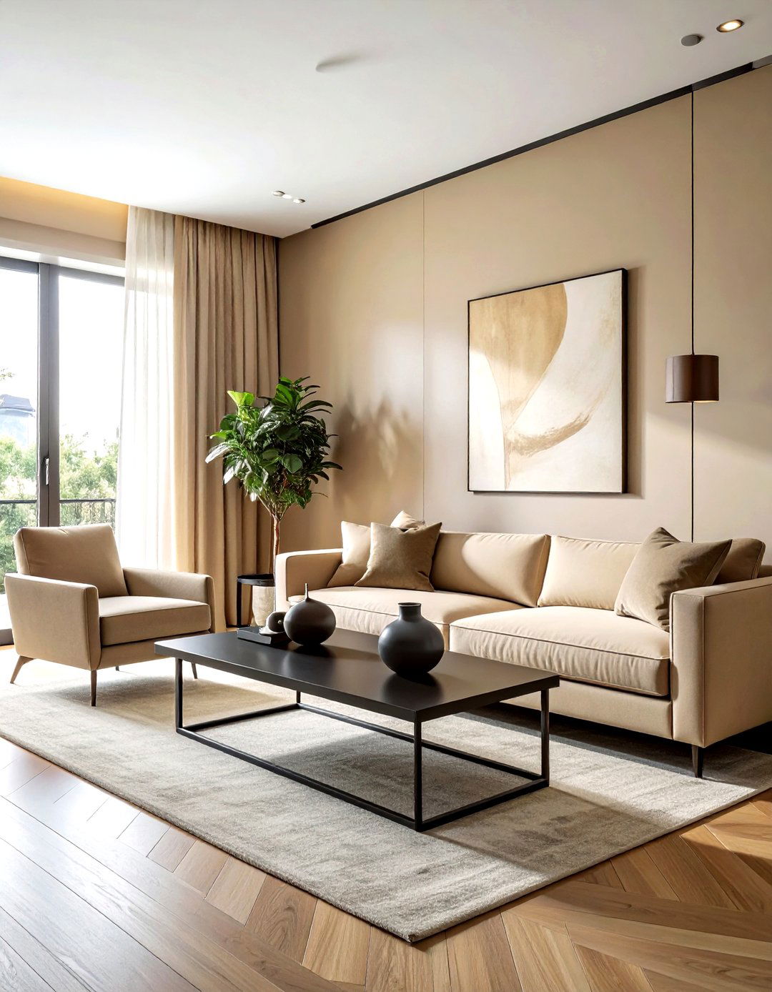 Modern Tan Living Room - 30 warm tan living room ideas