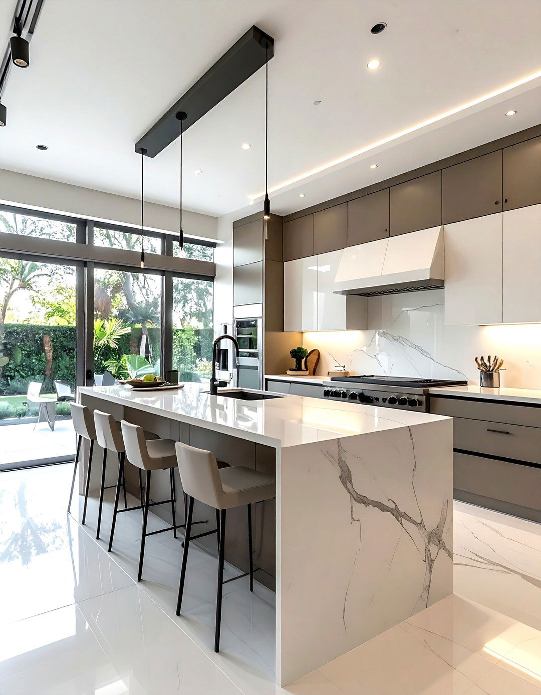 Modern Taupe And White Kitchen - 30 taupe and white kitchen ideas