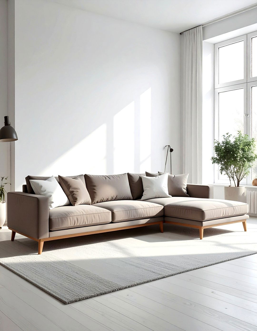 Modern Taupe Sofa - 30 taupe and white living room ideas