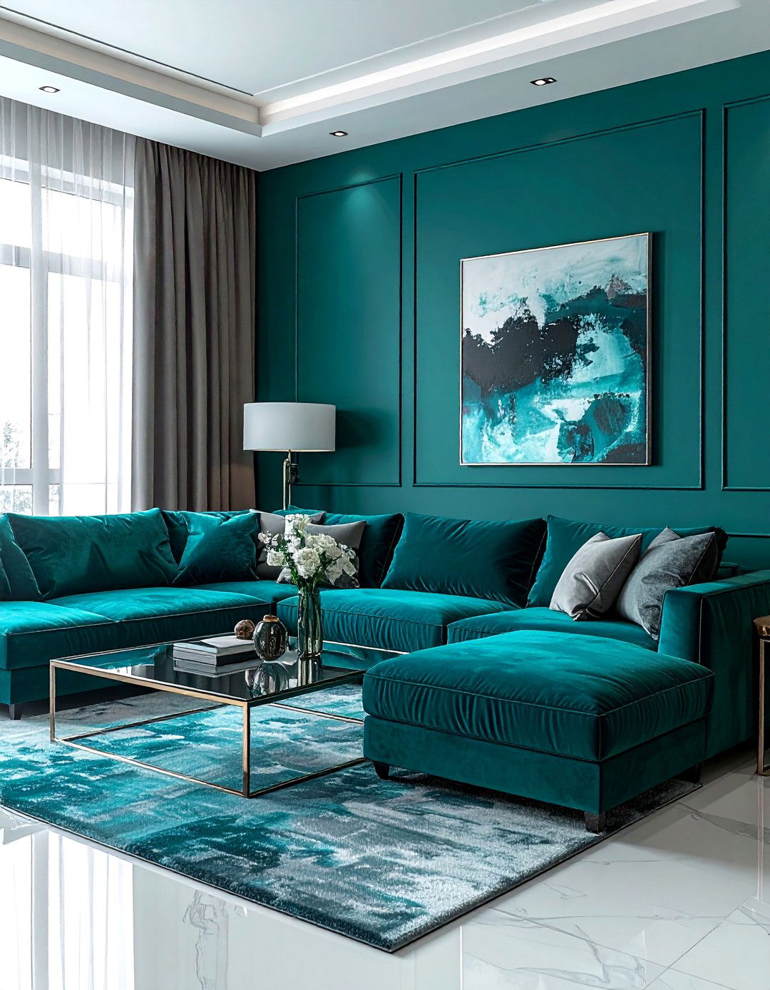 Modern Teal Living Room - 30 cool teal living room ideas