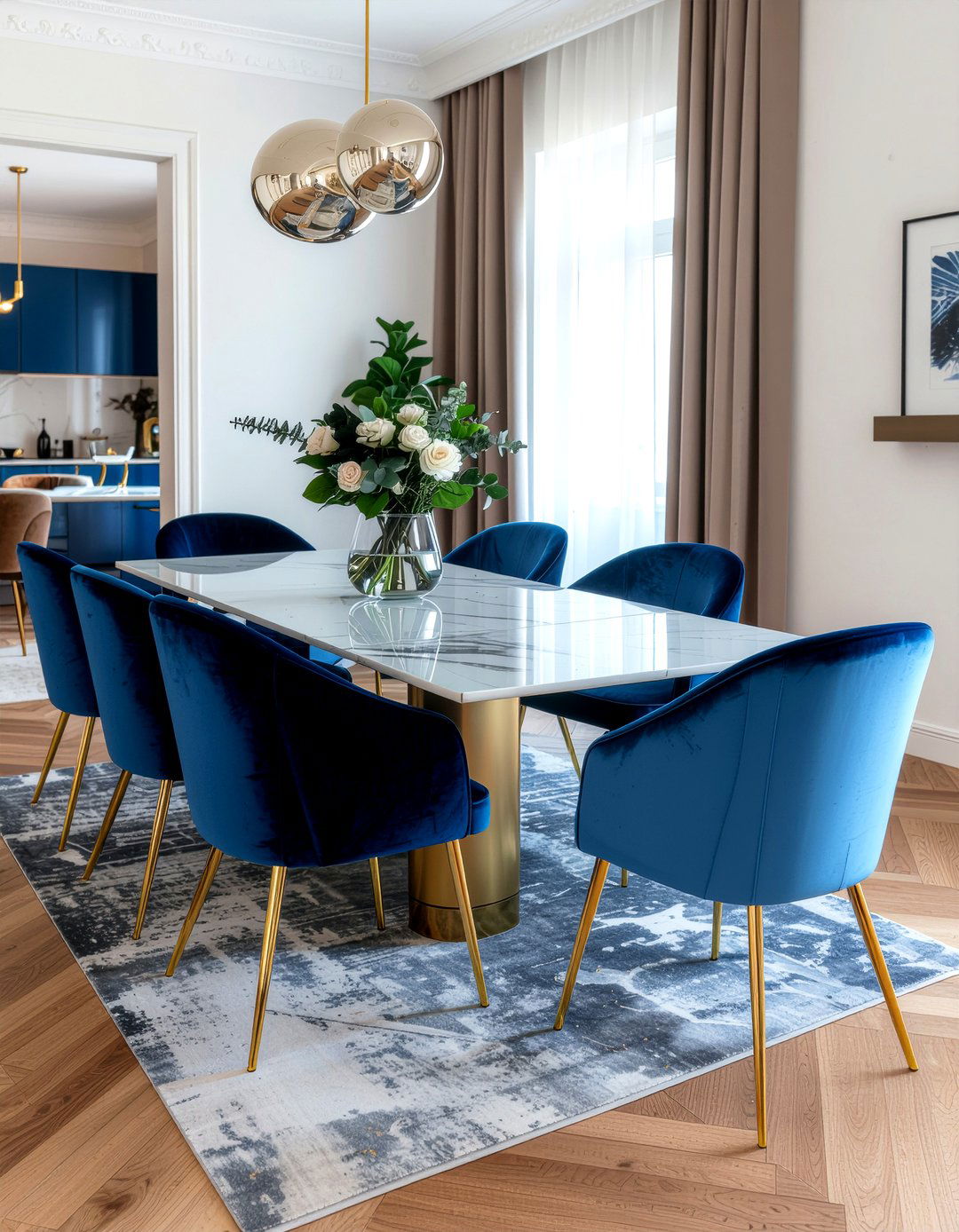 Modern Velvet Dining Chairs - 30 everyday dining room ideas