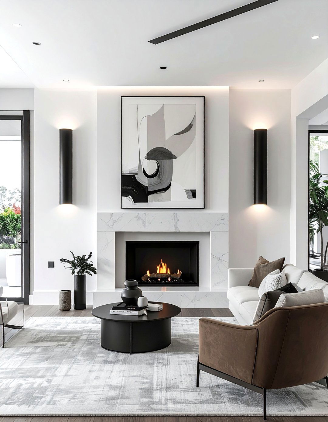 Modern Wall Sconce - 30 mantel decor ideas