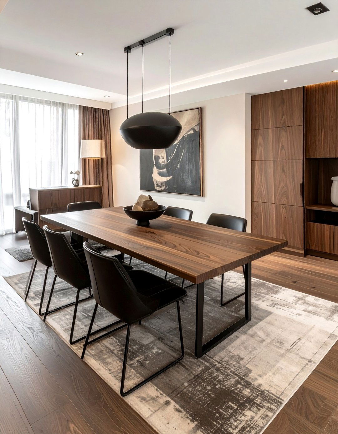 Modern Walnut Dining Room - 30 warm brown dining room ideas