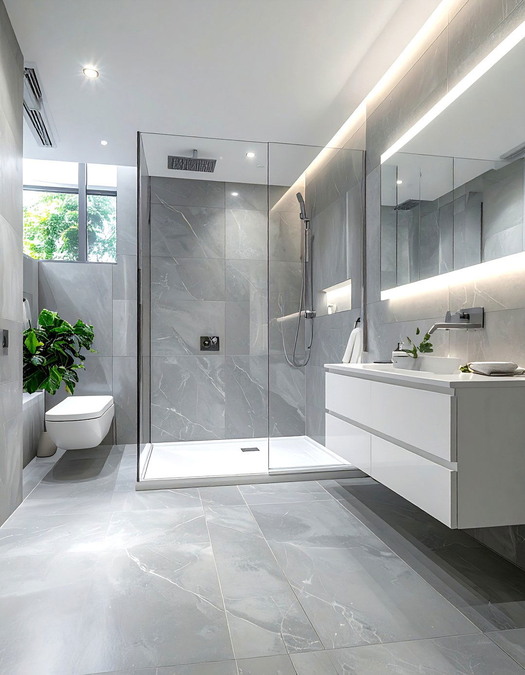 Modern Wet Room - 30 bathroom redesign ideas