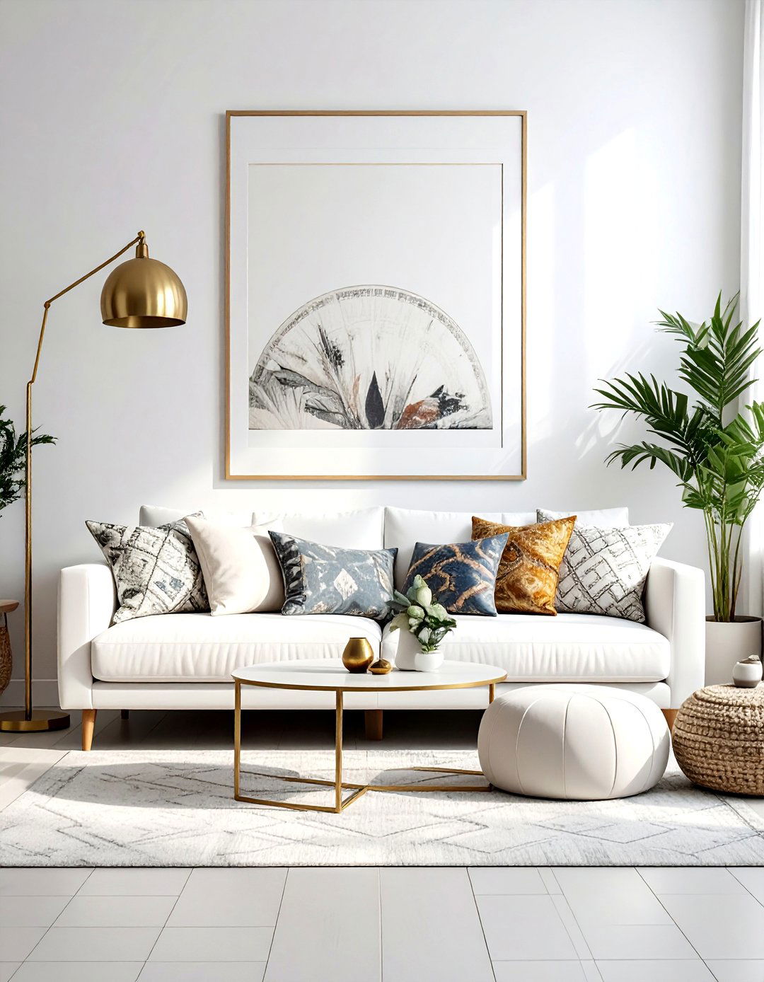 Modern White Bohemian Living Room - 30 bohemian white living room ideas