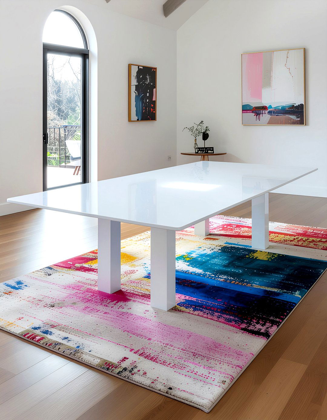 Modern White Gloss Extendable Table - 30 extendable dining table ideas
