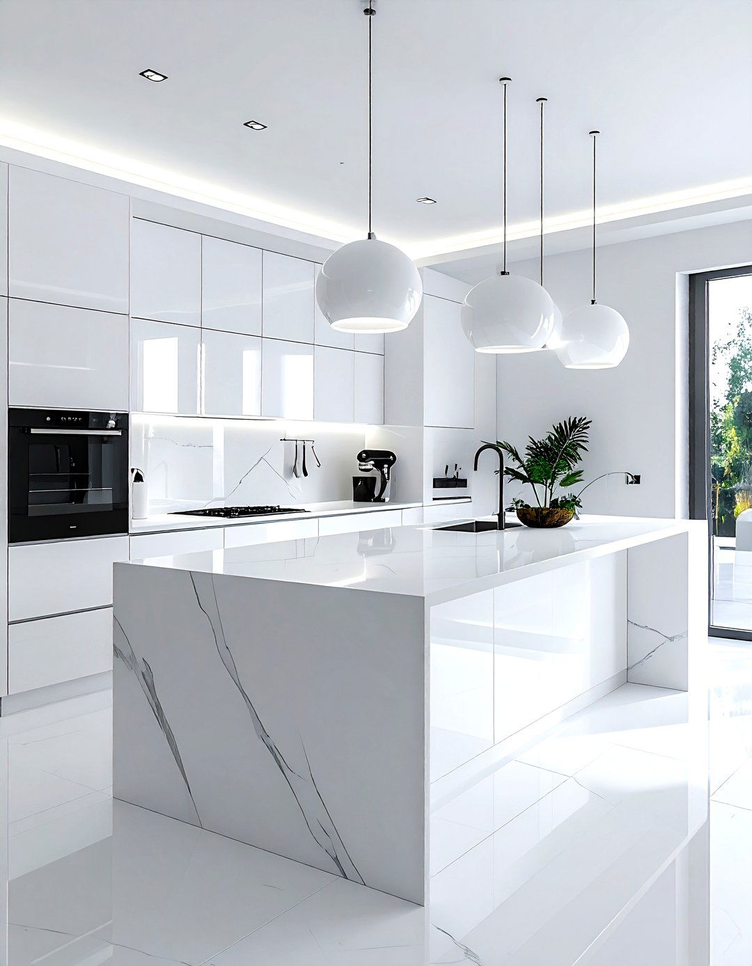 Modern White Kitchen - 30 white and white kitchen ideas
