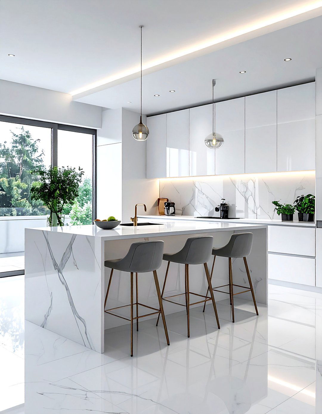 Modern White Kitchen - 30 kitchen room settings