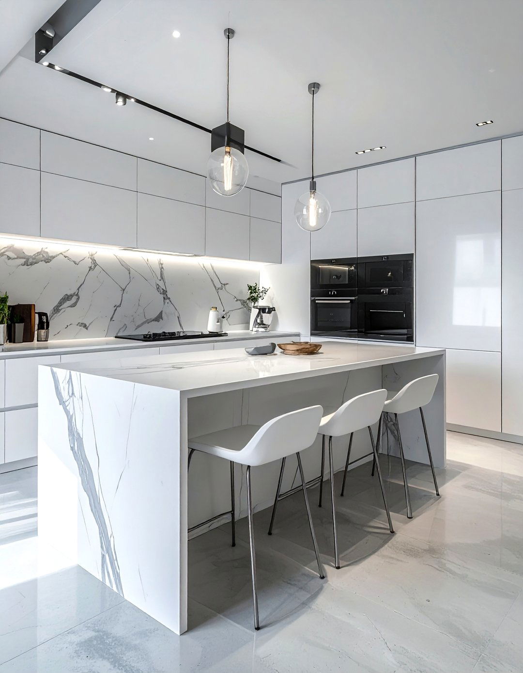 Modern White Kitchen Concrete Floor - 30 polished concrete floor kitchen ideas