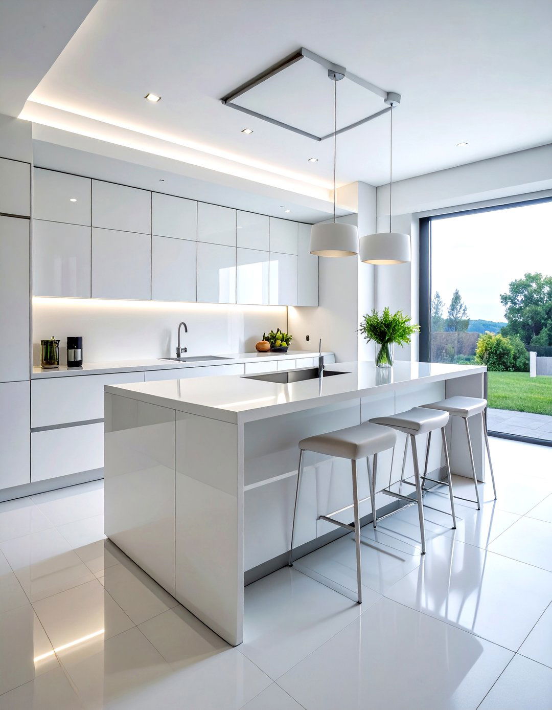 Modern White Kitchen Countertop - 30 white countertop kitchen ideas