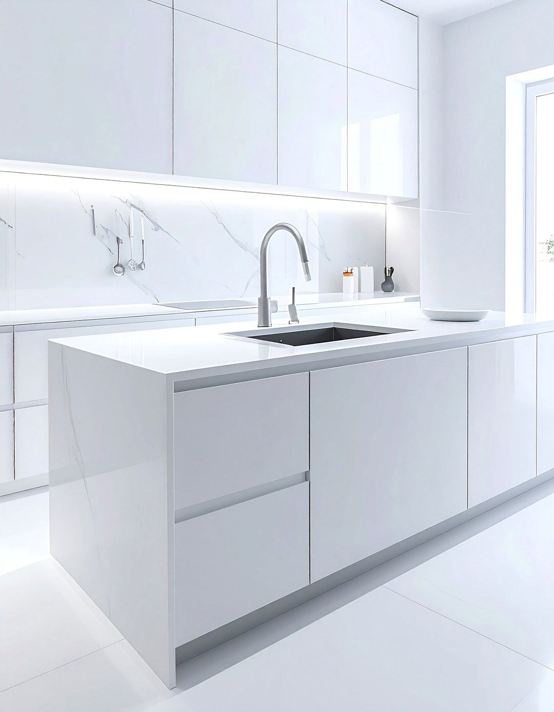 Modern White Kitchen Faucet - 30 pull-down kitchen faucet ideas