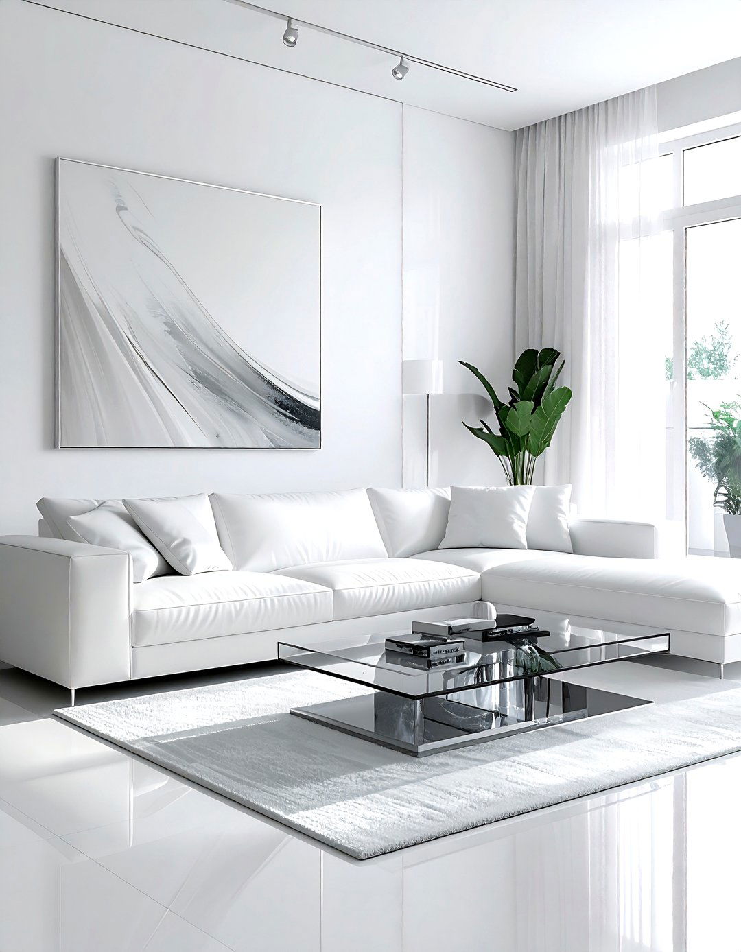 Modern White Living Room - 30 white living room decor ideas