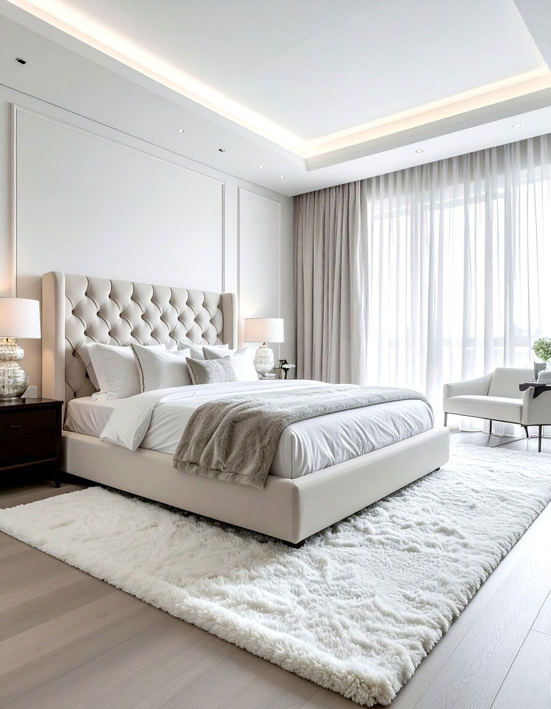 Modern White Master Suite - 30 contemporary white bedroom ideas