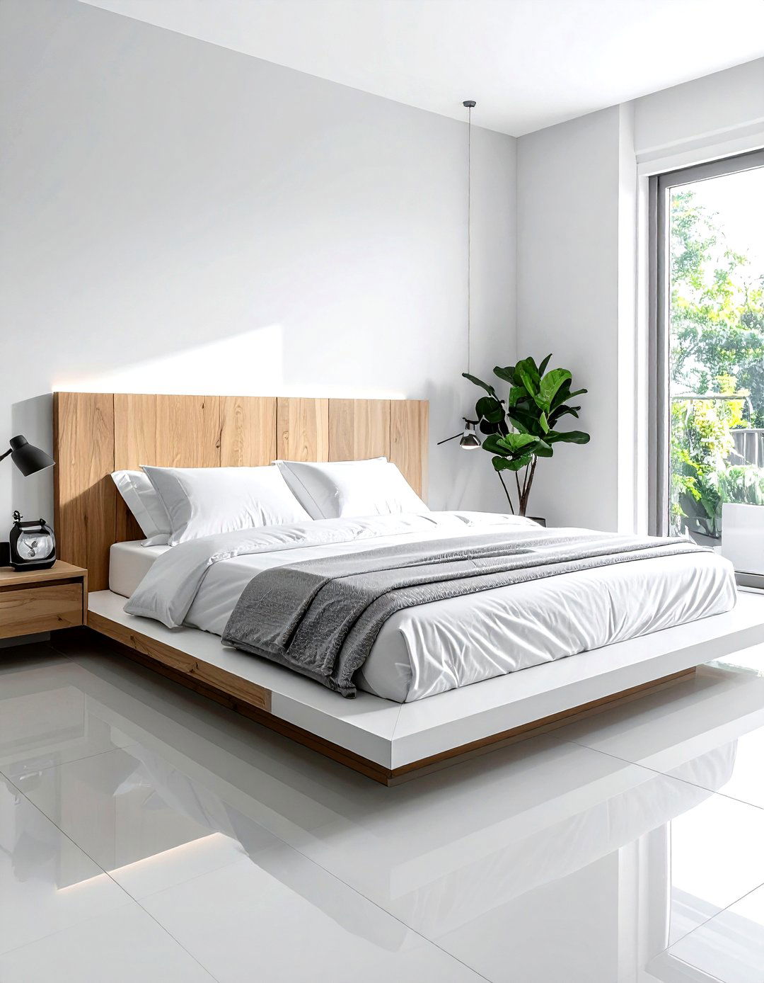 Modern White Platform Bed - 30 modern white bedroom ideas