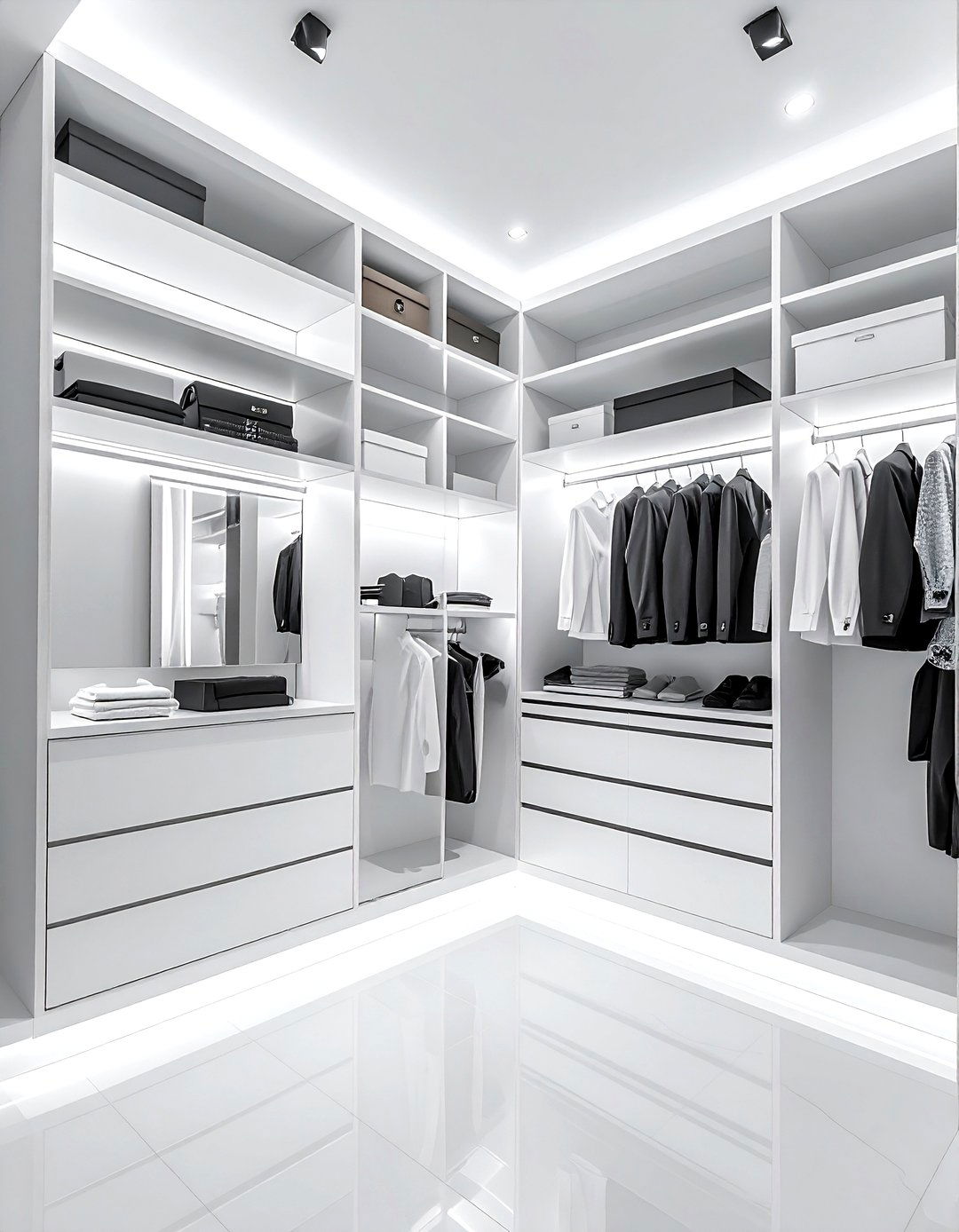 Modern White Walk In Closet - 30 modern white bedroom ideas