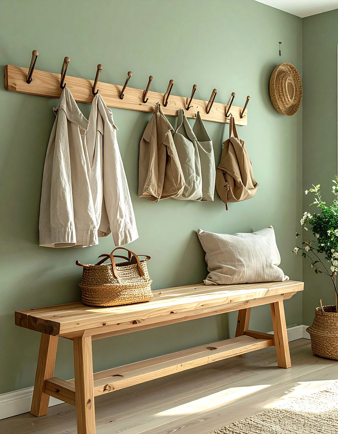 Modern Wood Pegs - 30 mudroom hook ideas
