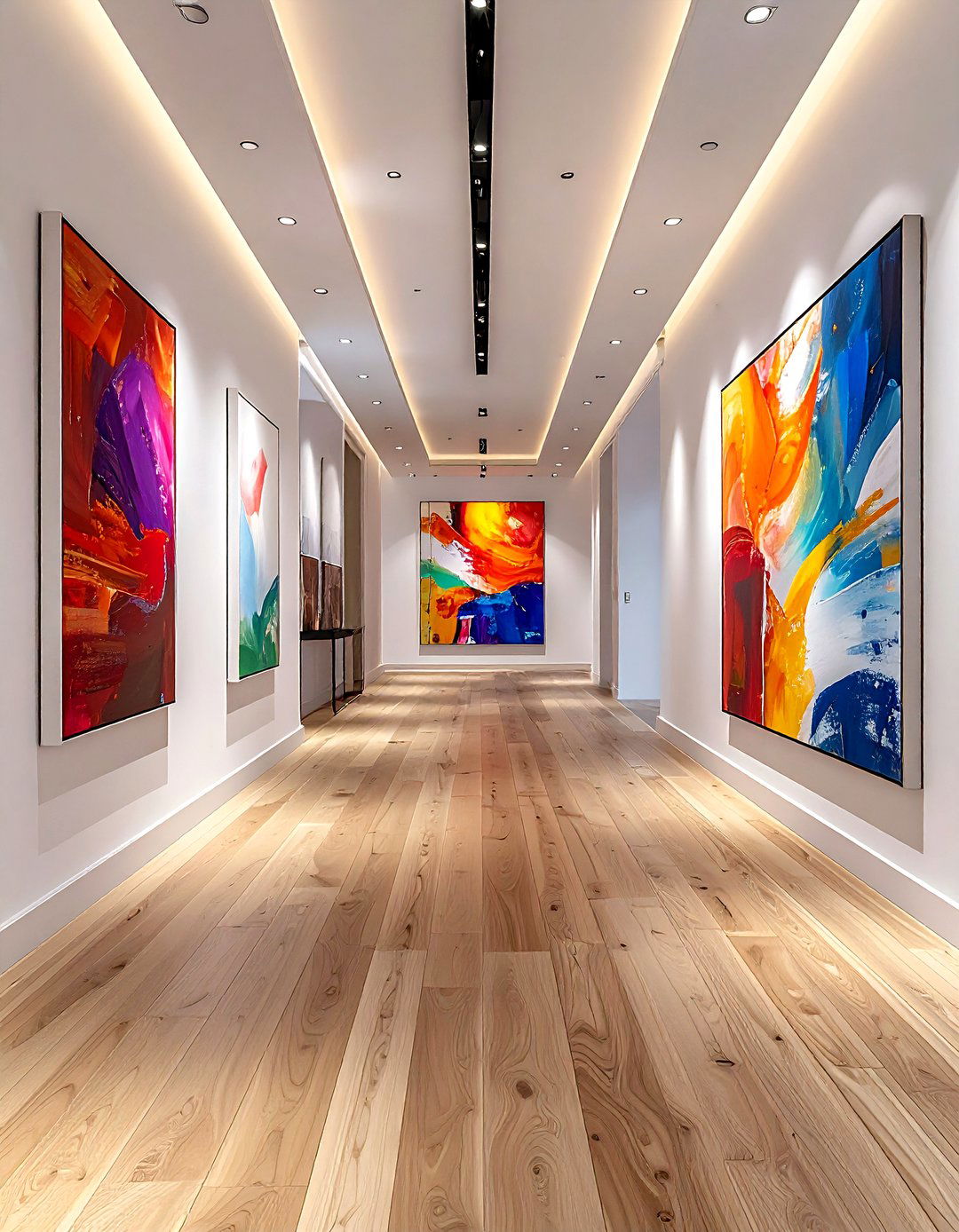 Modern art - 30 long hallway ideas