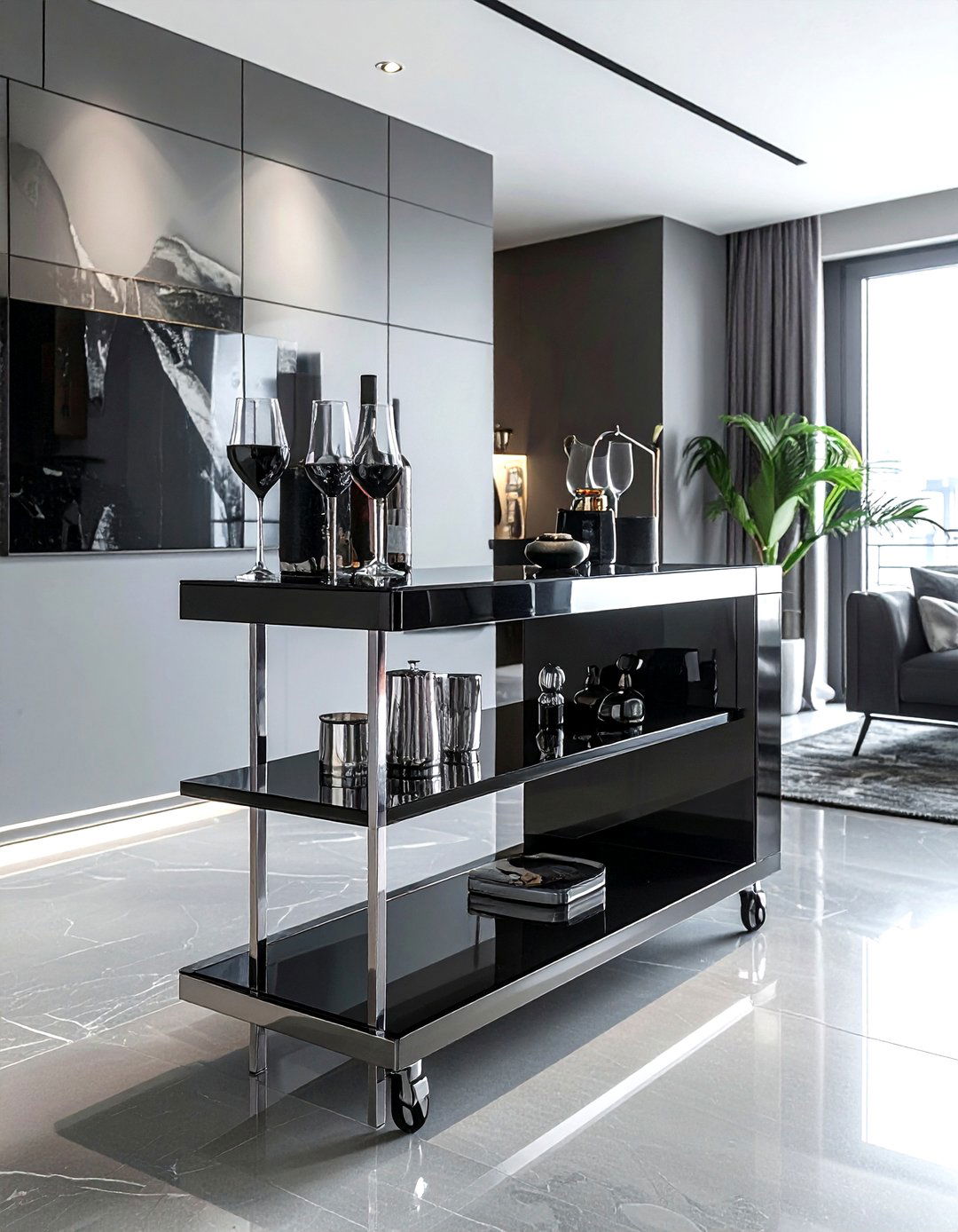 Modern bar cart - 30 bar cart styling ideas