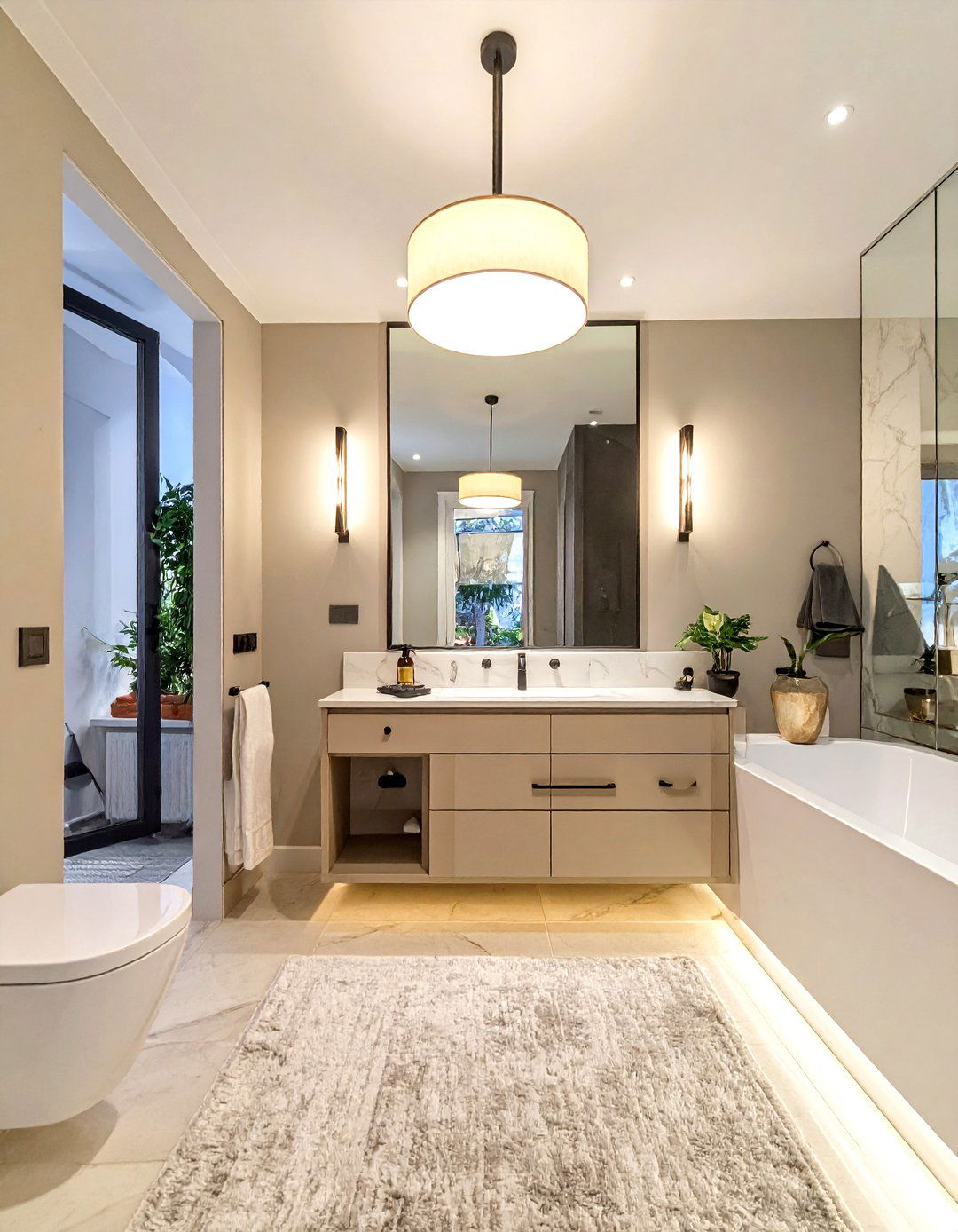 Modern bathroom lighting - 30 townhouse bathroom ideas