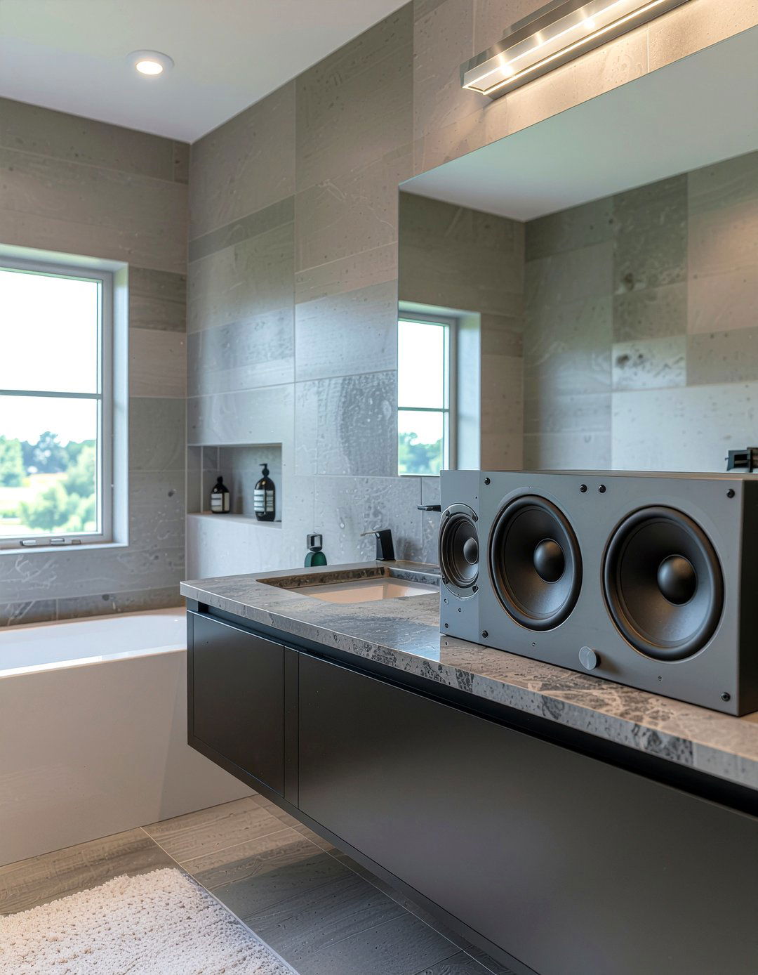 Modern bathroom speaker dock - 30 bathroom sound system ideas