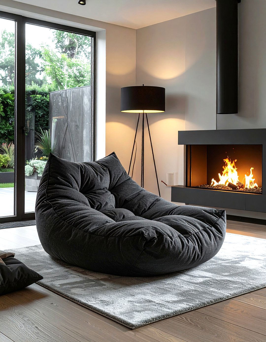 Modern bean bag lounger - 30 living room bean bag ideas