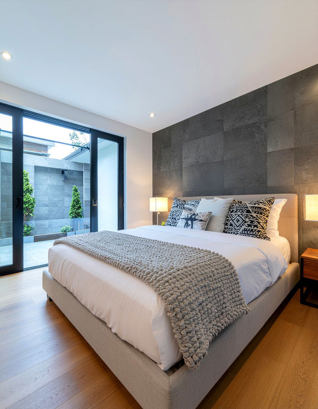 Modern bedroom with ensuite - 30 bedroom layout ideas