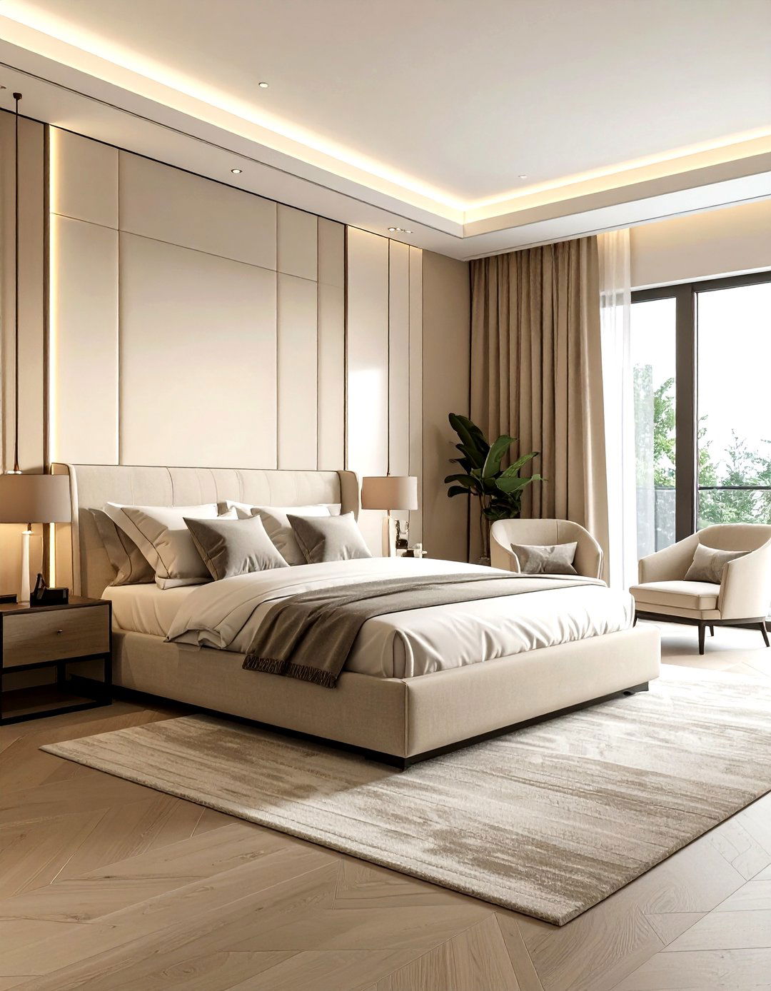 Modern beige master bedroom - 30 modern beige bedroom ideas