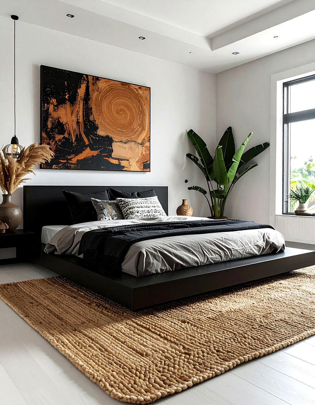 Modern black boho bedroom - 30 bohemian black bedroom ideas