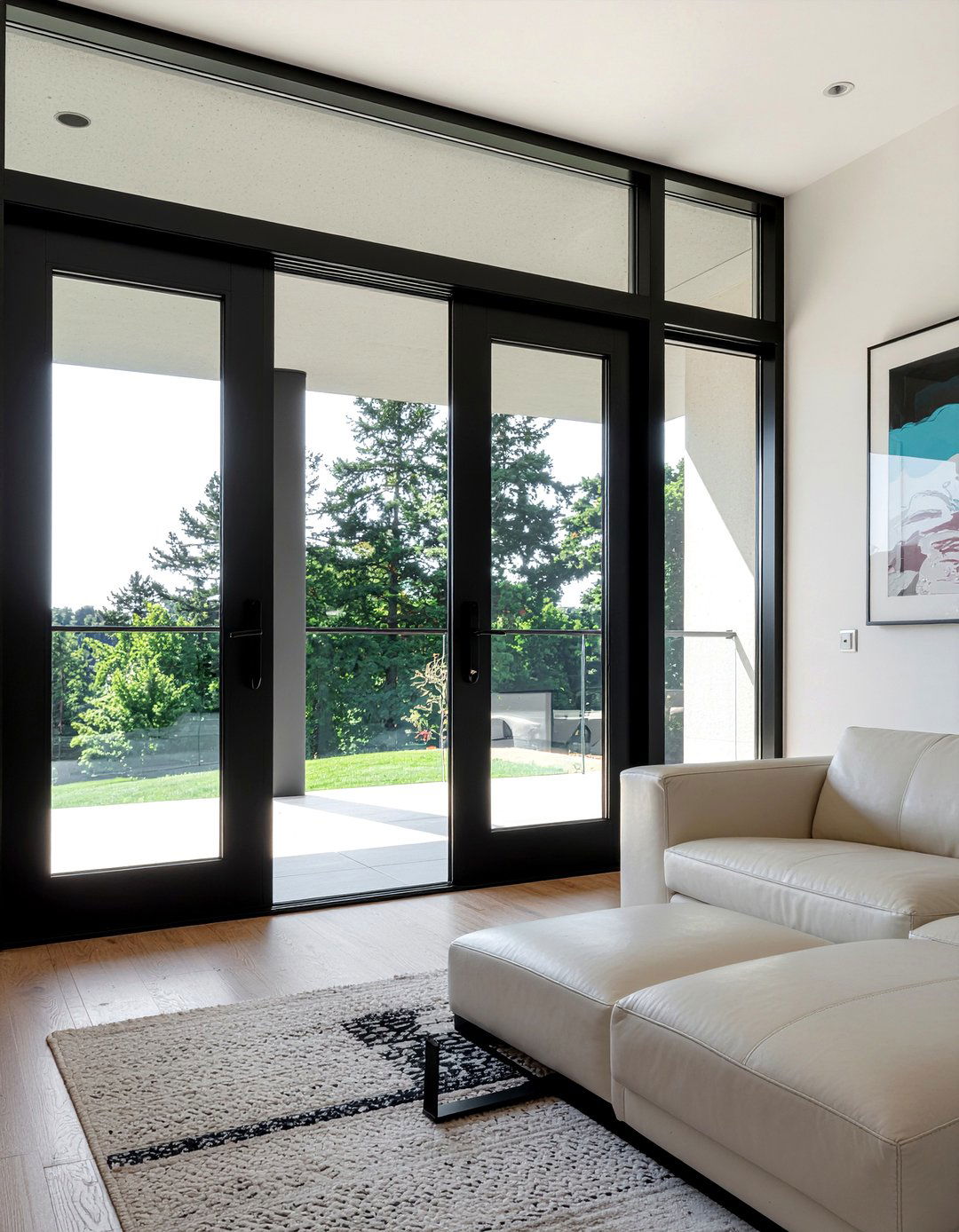 Modern black french doors - 30 living room french doors