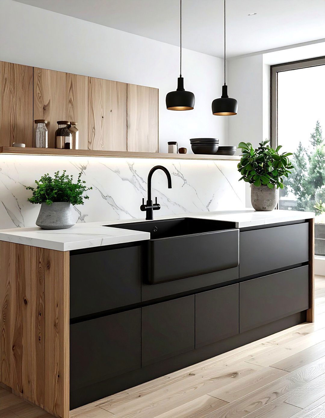 Modern black kitchen cast iron sink - 30 cast iron sink kitchen ideas