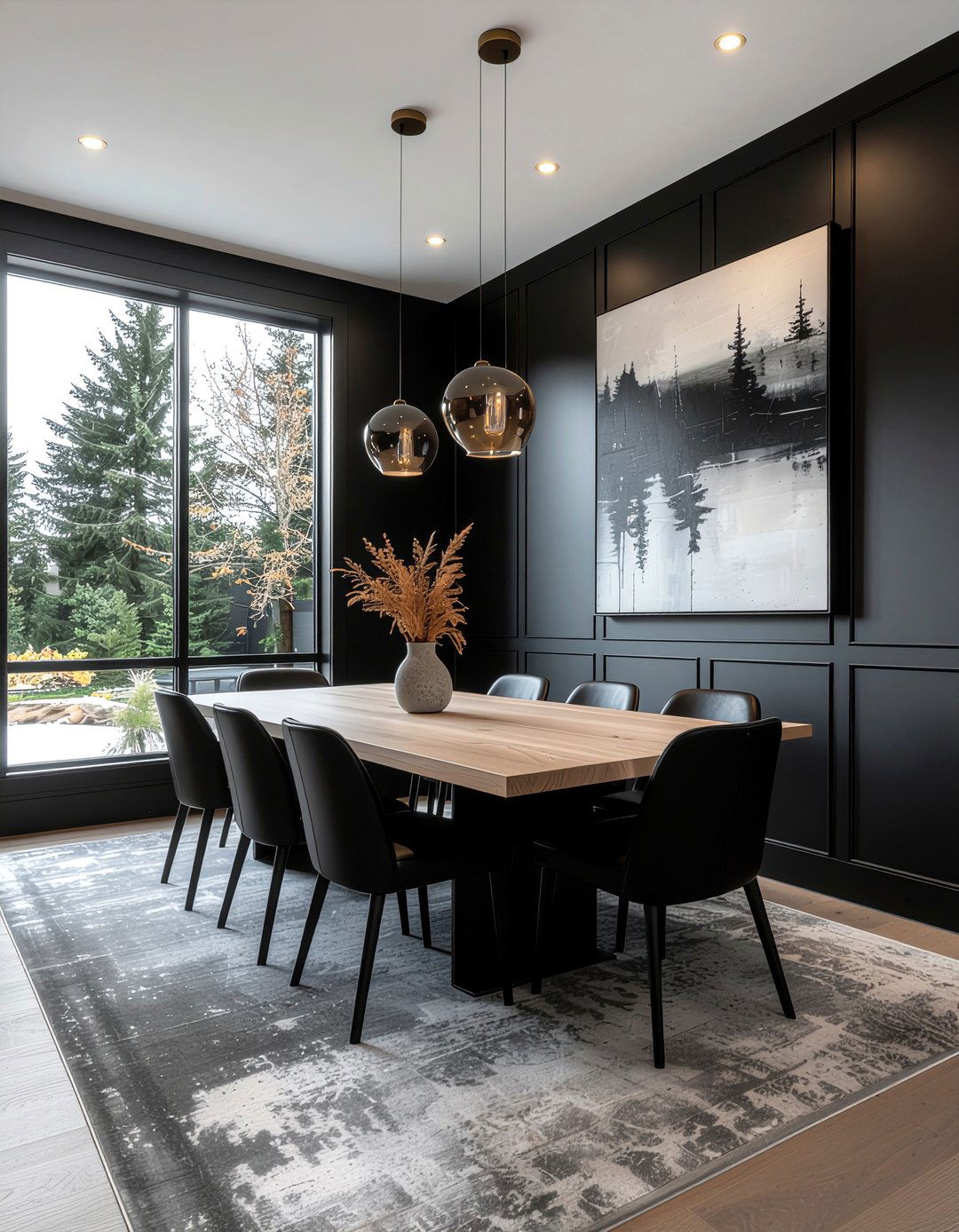 Modern black paneling dining room - 30 dining room paneling ideas