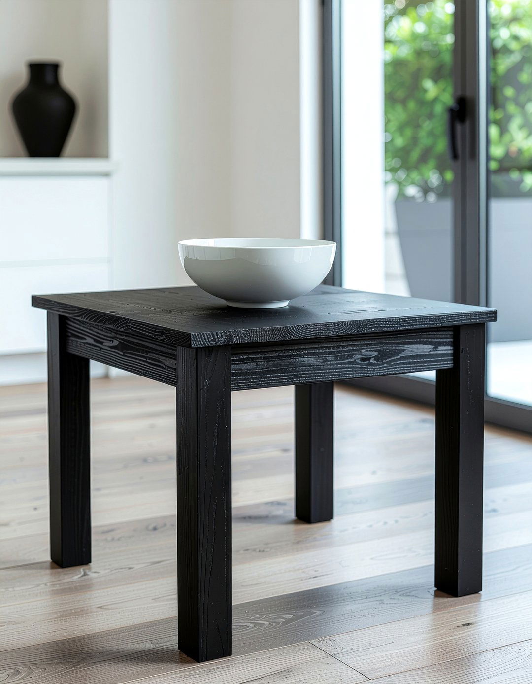 Modern black table - 30 DIY dining table ideas