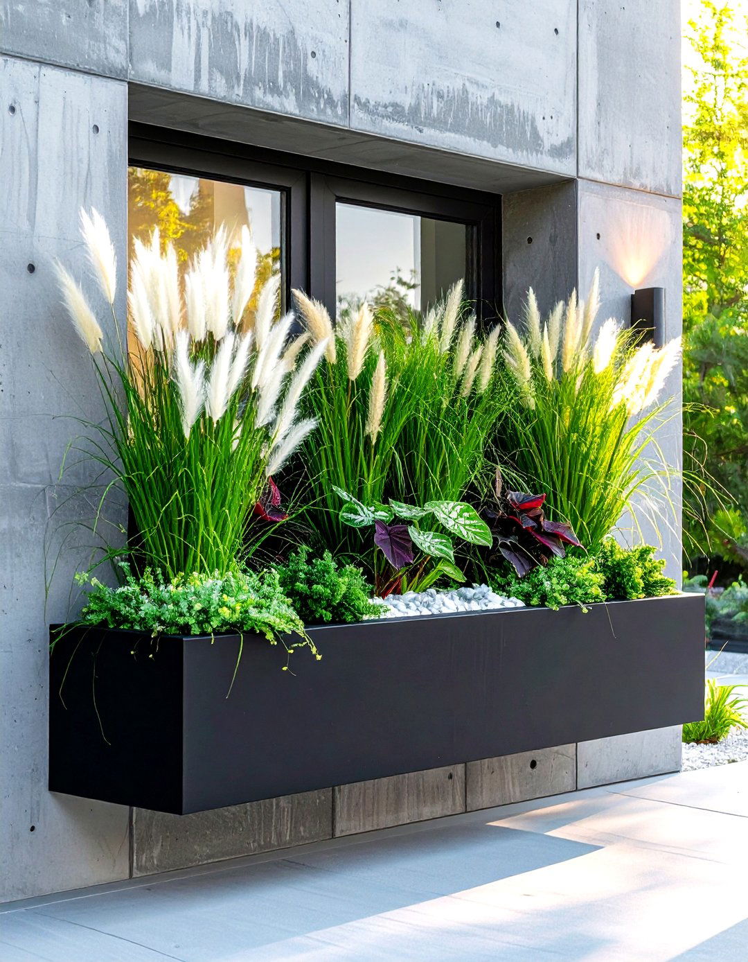 Modern black window box - 30 window box ideas