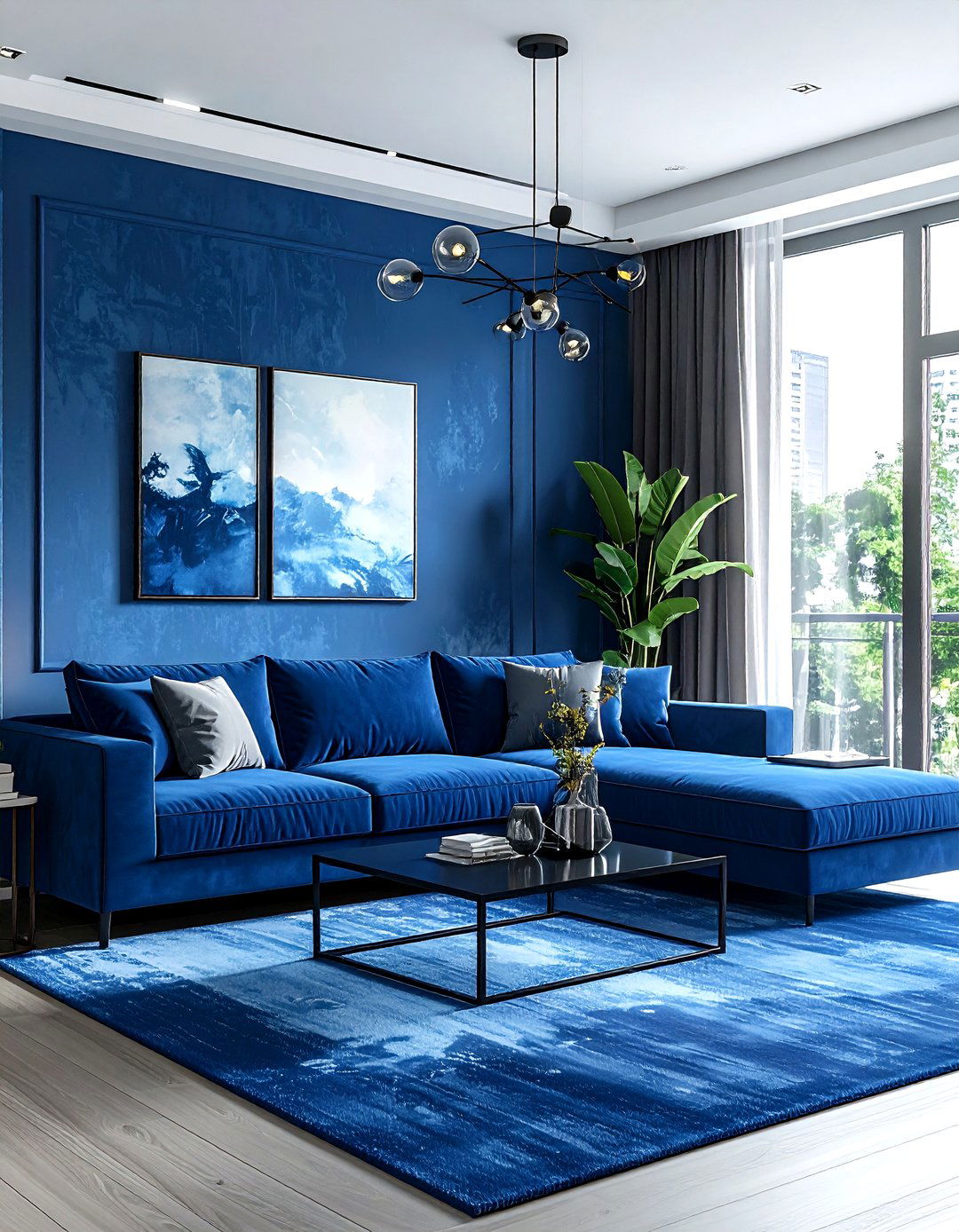 Modern blue living room - 30 cool blue living room ideas