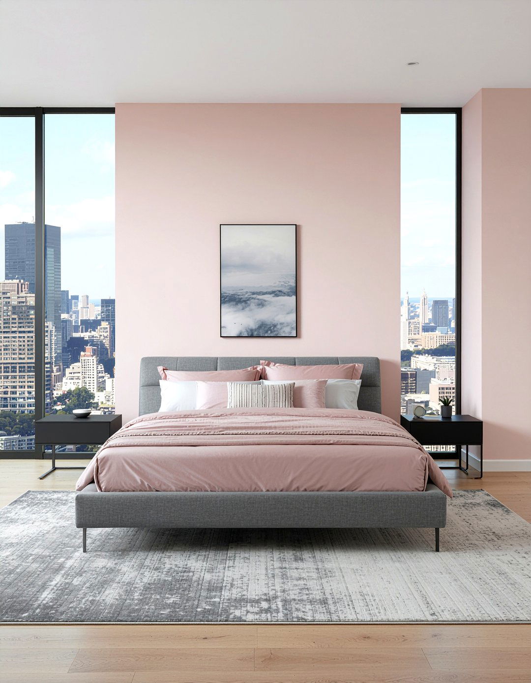 Modern blush pink bedroom - 30 blush pink bedroom ideas