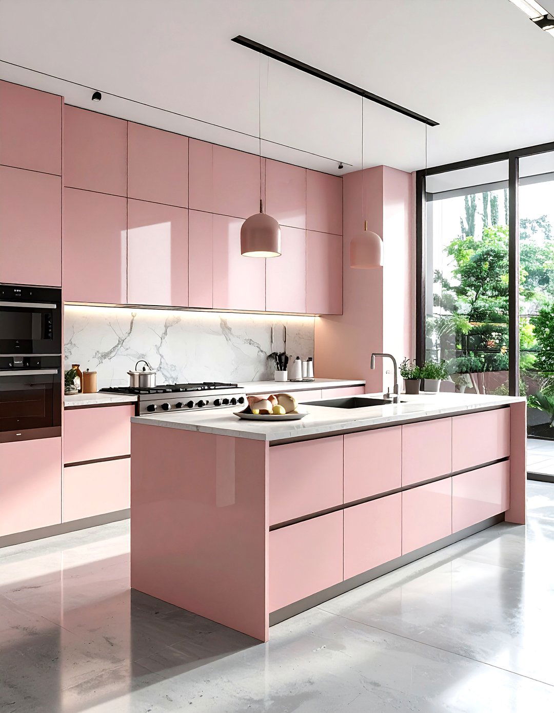 Modern blush pink kitchen - 30 blush kitchen ideas