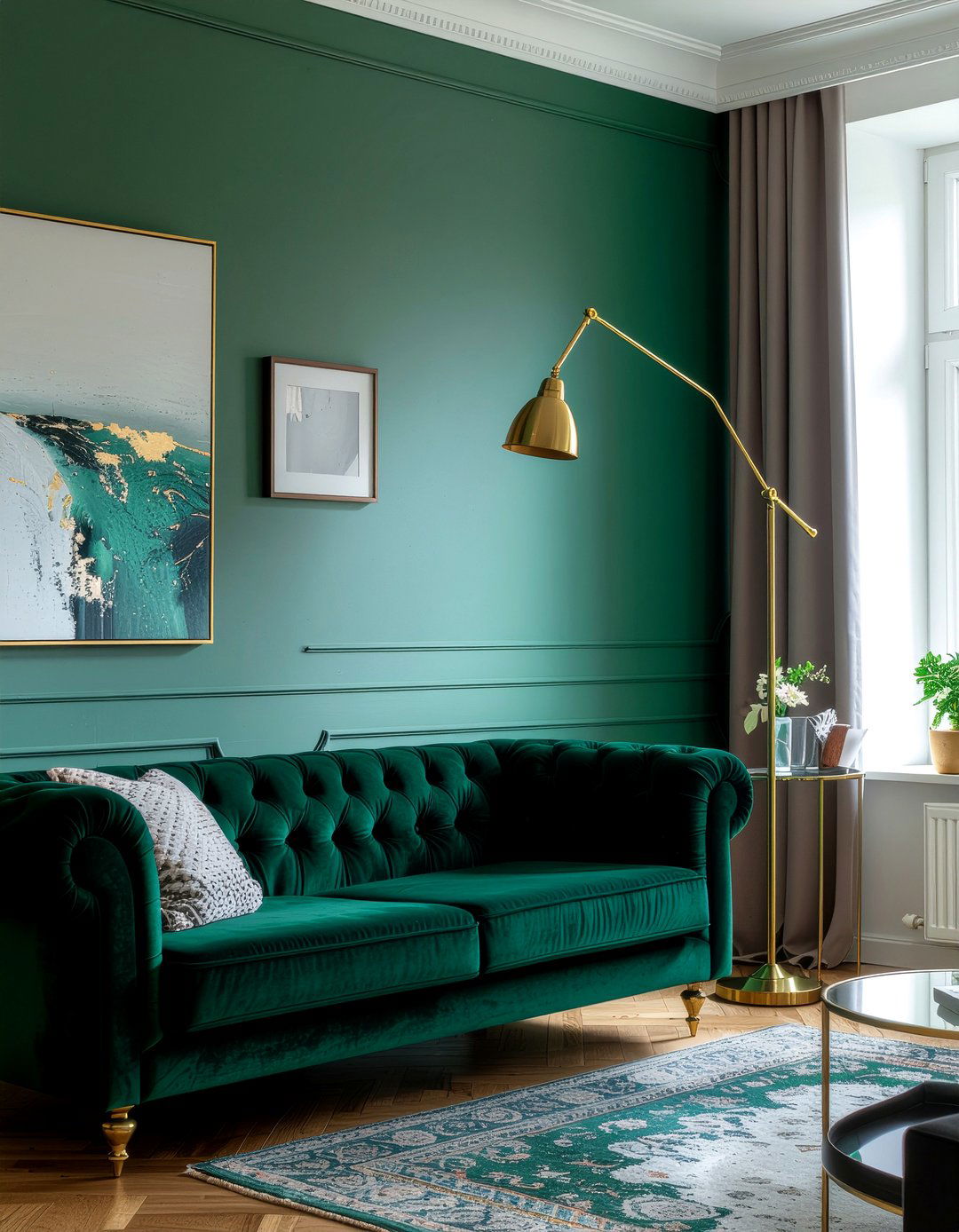 Modern brass floor lamp - 30 floor lamp ideas