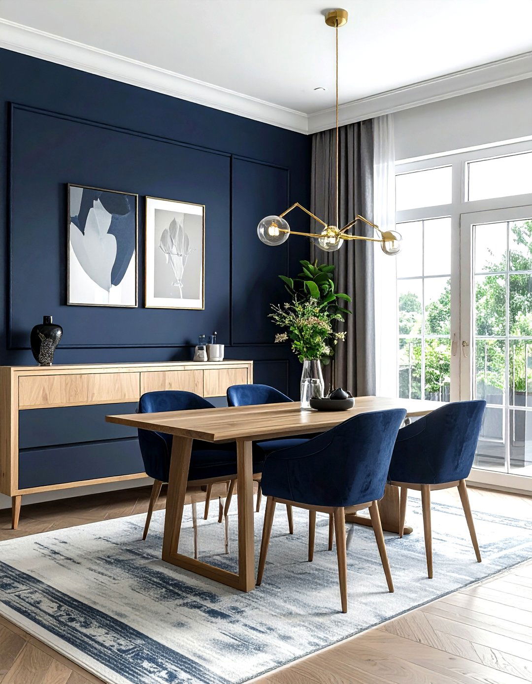 Modern brass wall sconce for dining room - 30 dining room accent lighting ideas