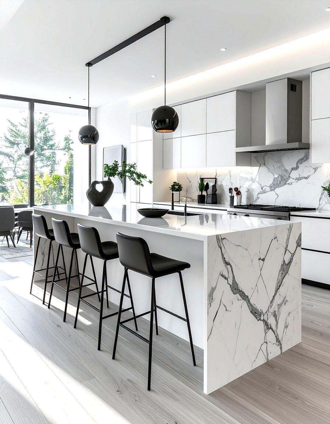 Modern breakfast bar - 30 minimalist kitchen ideas