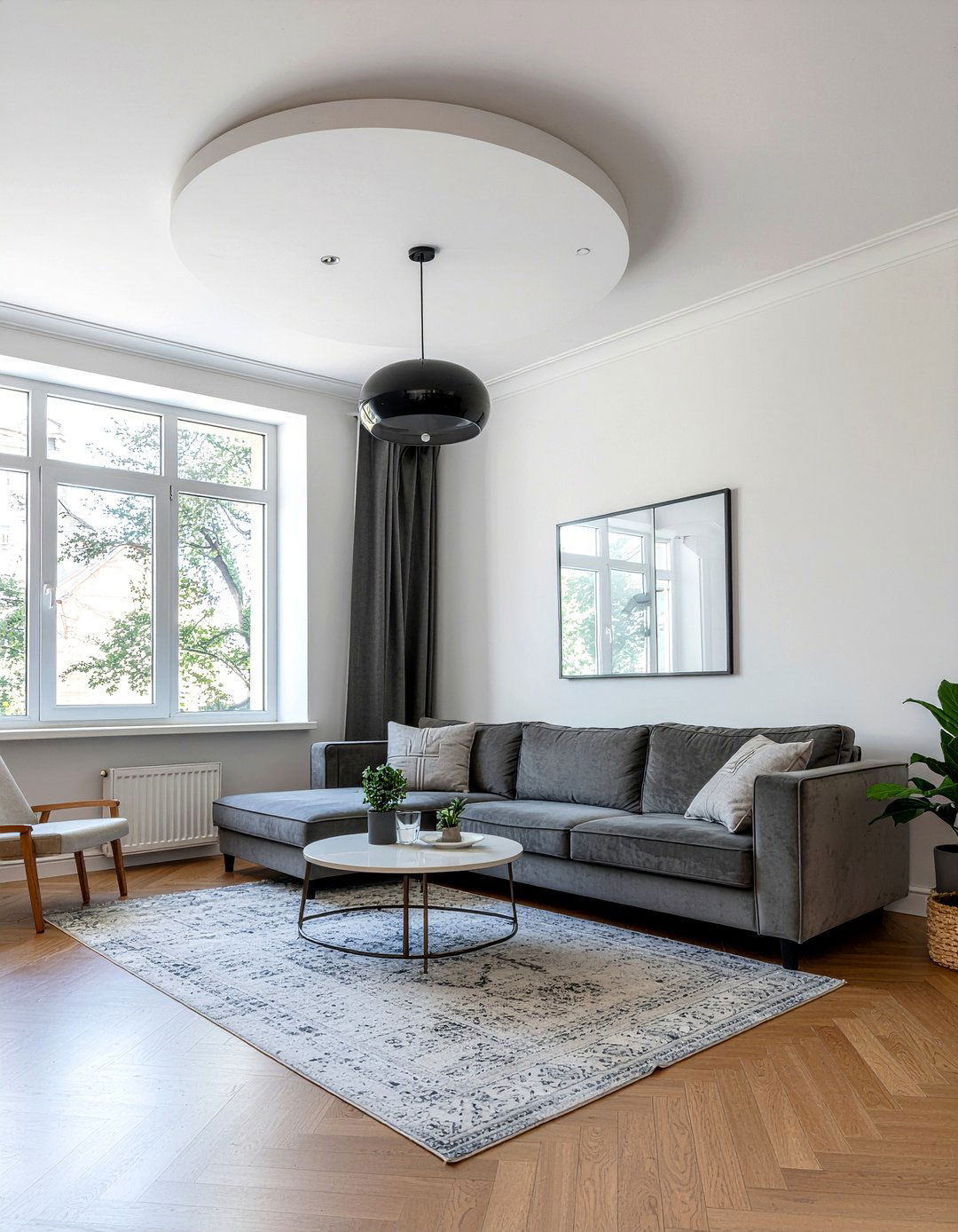 Modern ceiling rose - 30 living room rosette ideas