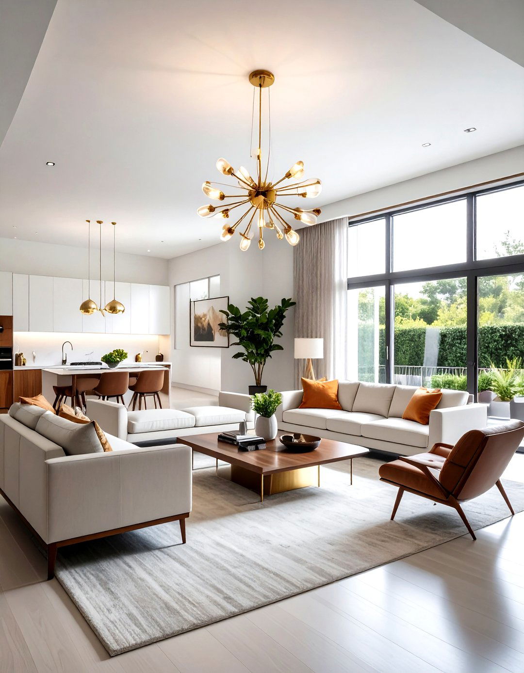 Modern chandelier lighting - 30 living room statement piece ideas