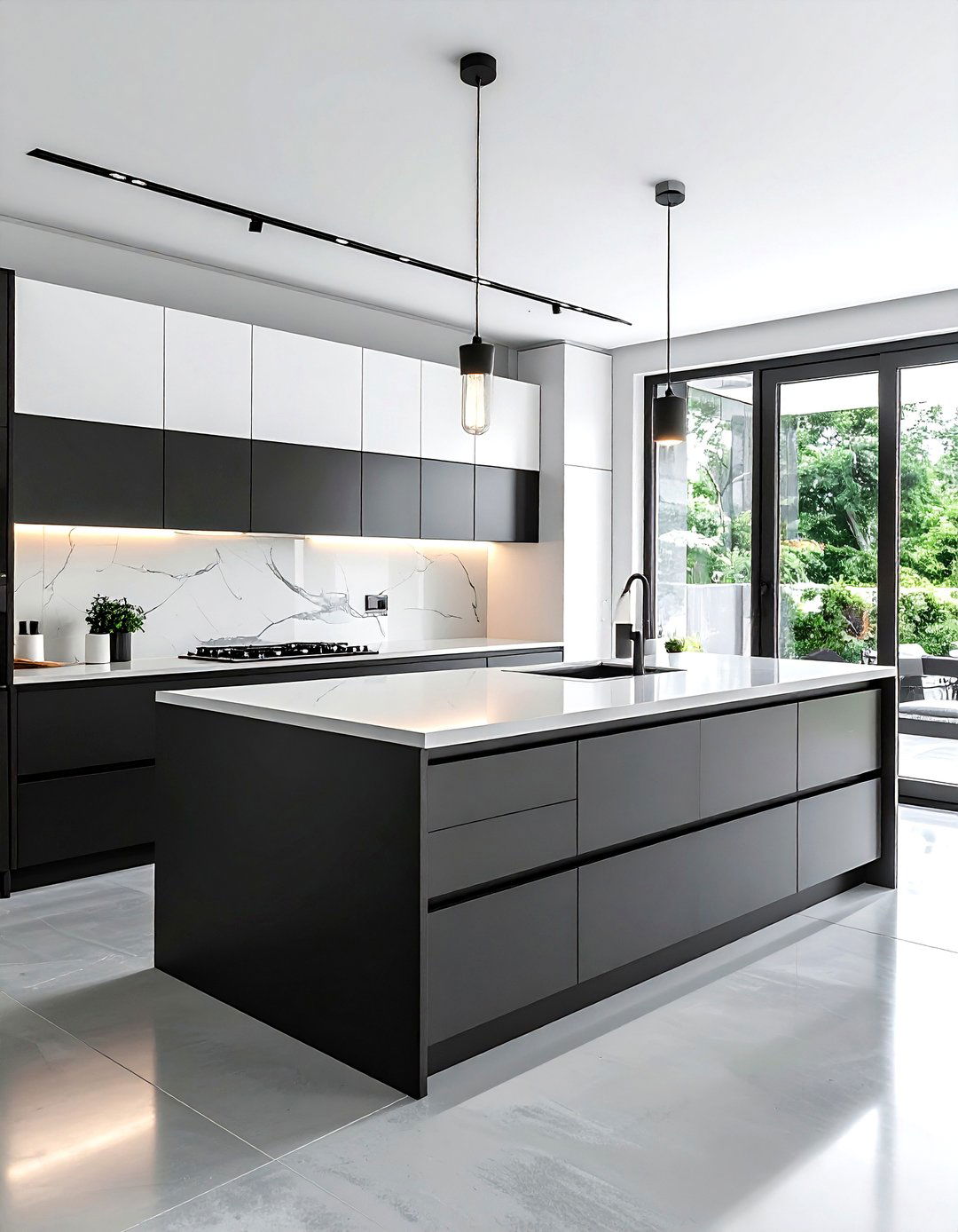 Modern charcoal and white kitchen - 30 charcoal and white kitchen ideas