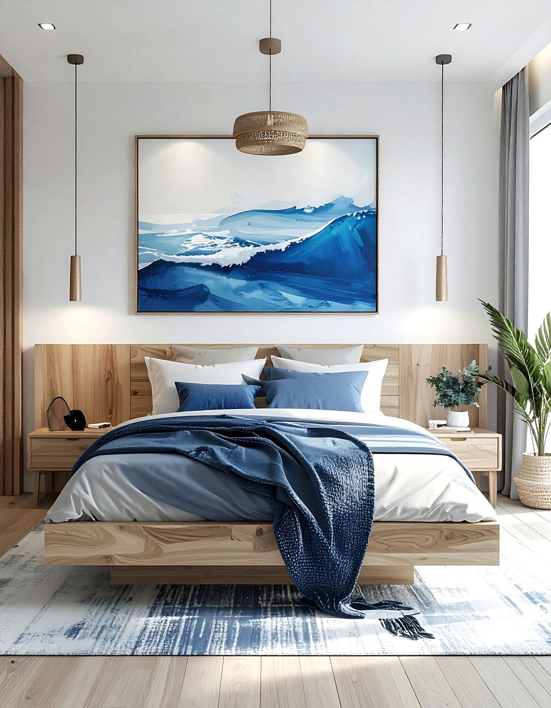 Modern coastal bedroom - 30 coastal blue bedroom ideas